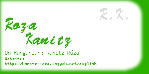 roza kanitz business card