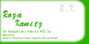 roza kanitz business card